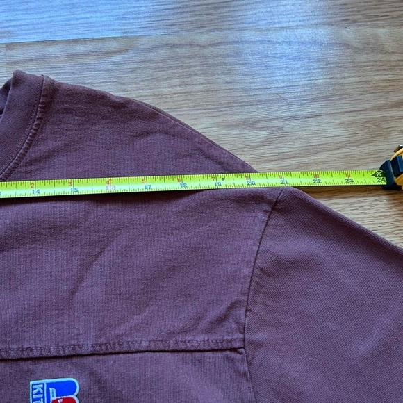 KITH x Russel Athletic brown patchwork oversized t shirt - Picture 6 of 7